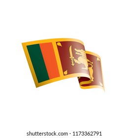 Sri Lanka flag, vector illustration on a white background