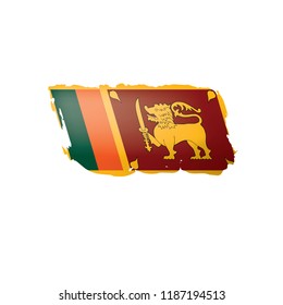 Sri Lanka flag, vector illustration on a white background.