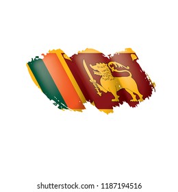 Sri Lanka flag, vector illustration on a white background.