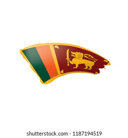 Sri Lanka flag, vector illustration on a white background.
