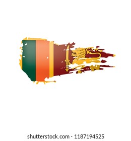 Sri Lanka flag, vector illustration on a white background.