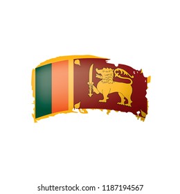 Sri Lanka flag, vector illustration on a white background.