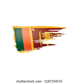 Sri Lanka flag, vector illustration on a white background.