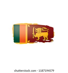 Sri Lanka flag, vector illustration on a white background.