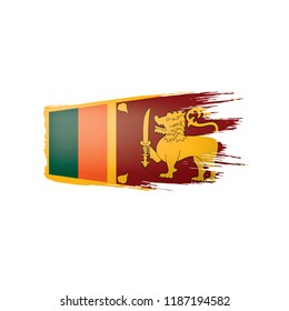 Sri Lanka flag, vector illustration on a white background.