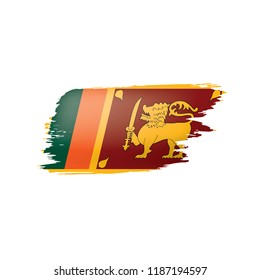 Sri Lanka flag, vector illustration on a white background.