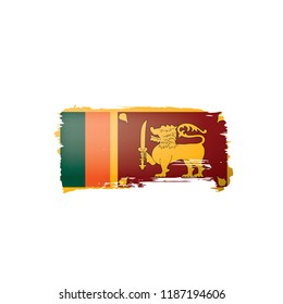 Sri Lanka flag, vector illustration on a white background.