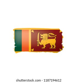Sri Lanka flag, vector illustration on a white background.