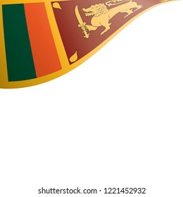 Sri Lanka flag, vector illustration on a white background