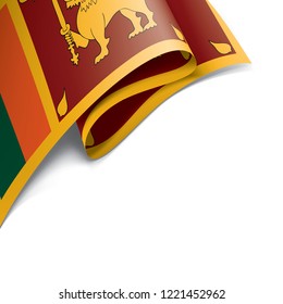 Sri Lanka flag, vector illustration on a white background