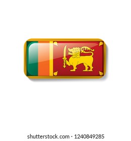 Sri Lanka flag, vector illustration on a white background