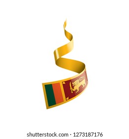 Sri Lanka flag, vector illustration on a white background