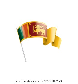 Sri Lanka flag, vector illustration on a white background