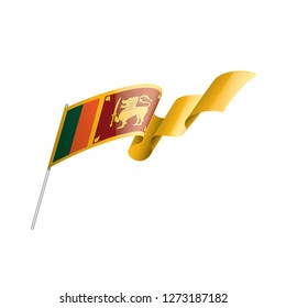 Sri Lanka flag, vector illustration on a white background