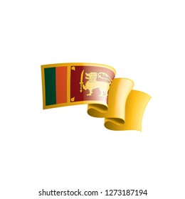 Sri Lanka flag, vector illustration on a white background