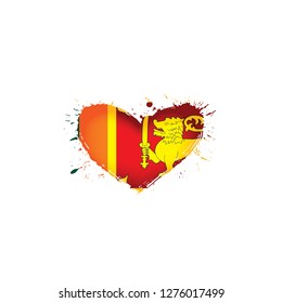 Sri Lanka flag, vector illustration on a white background