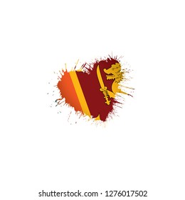 Sri Lanka flag, vector illustration on a white background