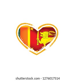 Sri Lanka flag, vector illustration on a white background