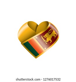 Sri Lanka flag, vector illustration on a white background