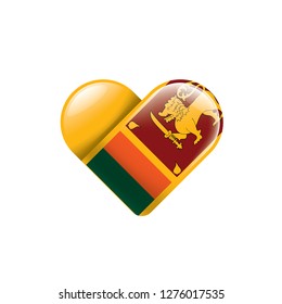 Sri Lanka flag, vector illustration on a white background