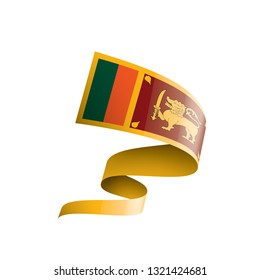 Sri Lanka flag, vector illustration on a white background