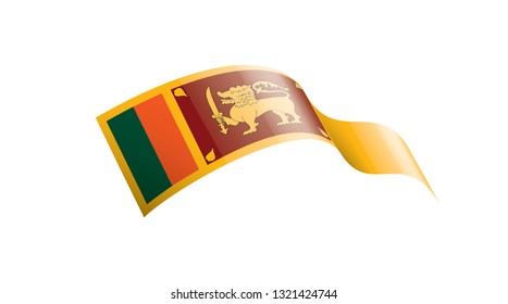 Sri Lanka flag, vector illustration on a white background