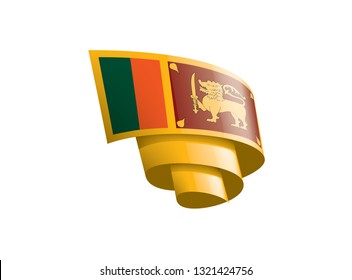 Sri Lanka flag, vector illustration on a white background