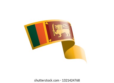 Sri Lanka flag, vector illustration on a white background