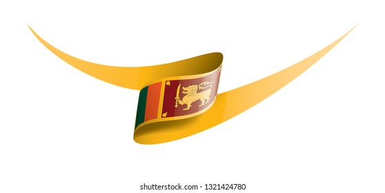 Sri Lanka flag, vector illustration on a white background