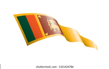 Sri Lanka flag, vector illustration on a white background
