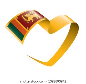 Sri Lanka flag, vector illustration on a white background