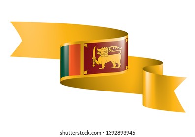 Sri Lanka flag, vector illustration on a white background