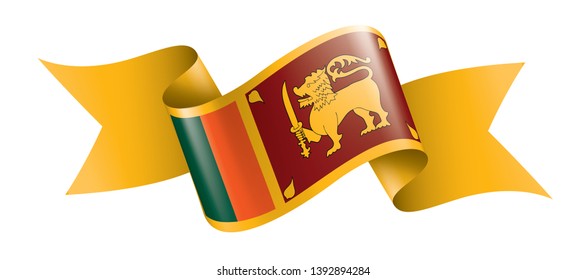 Sri Lanka flag, vector illustration on a white background