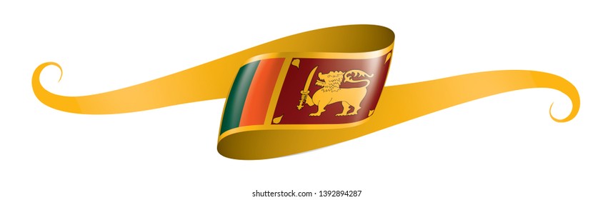 Sri Lanka flag, vector illustration on a white background