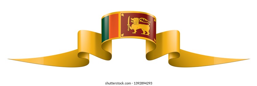 Sri Lanka flag, vector illustration on a white background