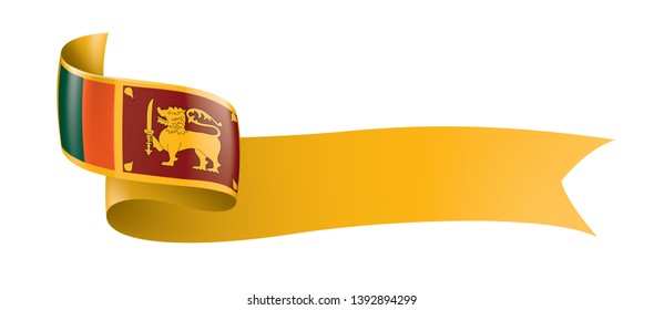 Sri Lanka flag, vector illustration on a white background