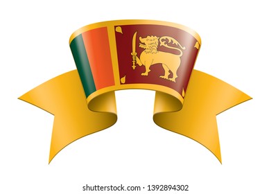 Sri Lanka flag, vector illustration on a white background