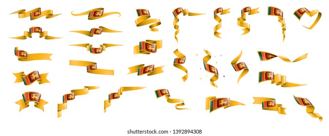 Sri Lanka flag, vector illustration on a white background