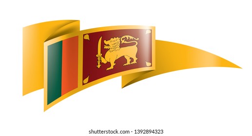 Sri Lanka flag, vector illustration on a white background