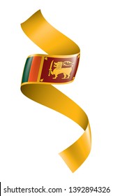 Sri Lanka flag, vector illustration on a white background