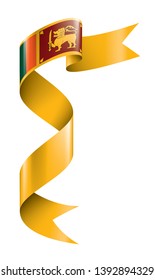 Sri Lanka flag, vector illustration on a white background