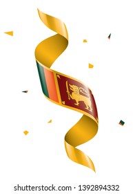 Sri Lanka flag, vector illustration on a white background