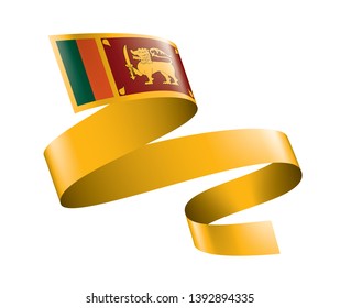 Sri Lanka flag, vector illustration on a white background