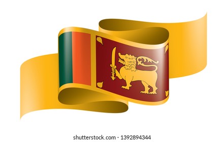 Sri Lanka flag, vector illustration on a white background
