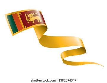 Sri Lanka flag, vector illustration on a white background
