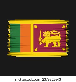 Ilustración de vectores de bandera de Sri Lanka