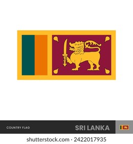 Sri Lanka Flag vector illustration