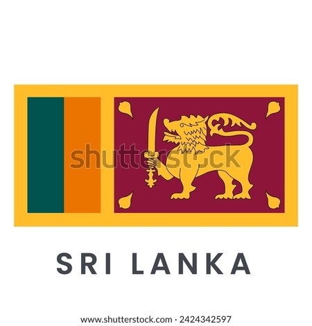 Sri Lanka flag vector isolated on white background.