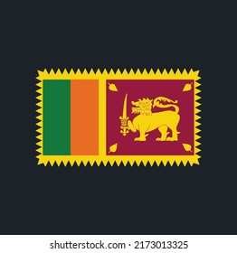 Sri Lanka Flag Vector. National Flag