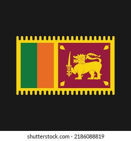 Sri Lanka Flag Vector. National Flag
